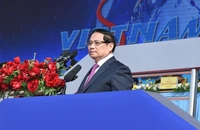 Thủ tướng Phạm Minh Chính phát biểu khai mạc Triển lãm Quốc phòng quốc tế Việt Nam 2024. (Ảnh: TRẦN HẢI)