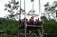 Nghi lễ cấp sắc 12 đèn của đồng bào dân tộc Dao tại xã Hoa Thám, huyện Nguyên Bình, tỉnh Cao Bằng. (Ảnh Đăng Anh)