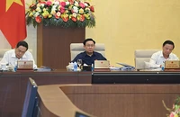 Chủ tịch Quốc hội Vương Đình Huệ dự phiên họp của Ủy ban Thường vụ Quốc hội. (Ảnh: DUY LINH)