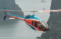 Trực thăng Bell-505 số hiệu VN-8650 trước khi gặp nạn. (Ảnh: Tructhanhalong.com)