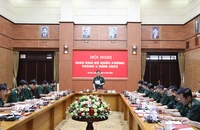 Đại tướng Phan Văn Giang chủ trì hội nghị. Ảnh: mod.gov.vn