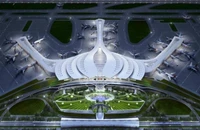 Sân bay Long Thành được thiết kế hình hoa sen cách điệu. (Ảnh: Tổng công ty cảng hàng không Việt Nam - ACV cung cấp)