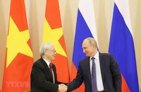 Tổng Bí thư Nguyễn Phú Trọng và Tổng thống Putin tại Sochi, Liên bang Nga, tháng 9/2018. (Ảnh: TTXVN) 