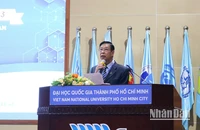 Giáo sư, Tiến sĩ, Bác sĩ Đặng Vạn Phước, Trưởng Khoa Y Đại học Quốc gia Thành phố Hồ Chí Minh phát biểu tại hội nghị.