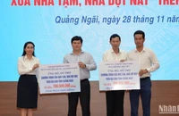 Đến ngày 28/11, đã có 28 cơ quan, địa phương, doanh nghiệp và cán bộ, nhân dân đăng ký ủng hộ 242,38 tỷ đồng vào chương trình xóa nhà tạm, nhà dột nát tỉnh Quảng Ngãi. 