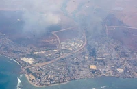Đám cháy trên đảo Maui, Hawaii, nhìn từ trên không, ngày 9/8/2023. (Ảnh: Reuters)