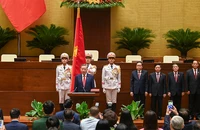 Chủ tịch nước Tô Lâm thực hiện nghi lễ tuyên thệ nhậm chức. 