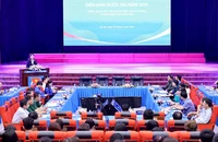 Toàn cảnh Diễn đàn Thanh niên quốc gia năm 2024 do Ủy ban quốc gia về Thanh niên Việt Nam phối hợp Ủy ban Văn hóa, Giáo dục của Quốc hội tổ chức. 