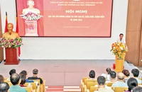 Lớp học tập, bồi dưỡng chính trị hè năm 2023 dành cho cán bộ, đảng viên, giảng viên Trường đại học Phenikaa. (Ảnh HOÀI THU)