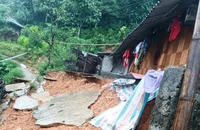 Mưa lớn gây hư hại nhà ở của người dân ở xã Tòng Sành, huyện Bát Xát- Lào Cai. (Ảnh: TL)