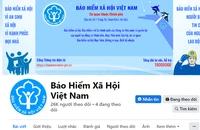 Fanpage Facebook chính thức của Bảo hiểm xã hội Việt Nam.