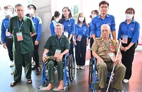 Các đại biểu thương binh nặng dự lễ kỷ niệm 75 năm Ngày Thương binh-Liệt sĩ tại Hà Nội ngày 24/7/2022. (Ảnh: ĐĂNG KHOA)