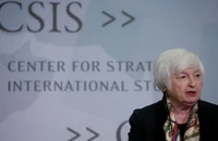 Bộ trưởng Tài chính Hoa Kỳ Janet Yellen tại Trung tâm Nghiên cứu chiến lược và quốc tế (CSIS) ở Washington, Hoa Kỳ, ngày 9/2/2023. (Ảnh: Reuters)