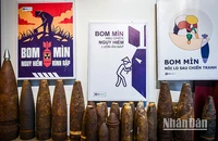 Hình ảnh bom, mìn và vật nổ sau chiến tranh tại Trung tâm trưng bày khắc phục hậu quả bom, mìn tại thành phố Đông Hà, Quảng Trị. Ảnh THÀNH ĐẠT