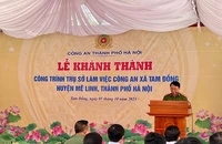 Lễ khánh thành trụ sở Công an xã Tam Đồng (Mê Linh, thành phố Hà Nội).
