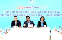 Lãnh đạo Vinatex thông tin về tình hình sản xuất kinh doanh năm 2023.