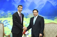 Thủ tướng Phạm Minh Chính tiếp Tiến sĩ Thani bin Ahmed Al Zeyoudi, Quốc vụ khanh phụ trách Thương mại quốc tế, Bộ Ngoại thương UAE. (Ảnh: TRẦN HẢI)