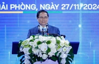 Thủ tướng Phạm Minh Chính phát biểu ý kiến tại TECHFEST Việt Nam 2024. (Ảnh: Trần Hải)