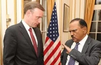 Cố vấn An ninh quốc gia Mỹ Jake Sullivan (trái) và người đồng cấp Ấn Độ Ajit Doval ở Washington, ngày 31/1. (Nguồn: Hindustan Times/ Báo Thế giới và Việt Nam)