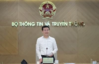 Bộ trưởng Thông tin và Truyền thông Nguyễn Mạnh Hùng phát biểu tại Hội nghị.