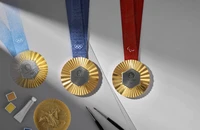 Huy chương Thế vận hội Paris 2024 ra mắt thiết kế chính thức. (Ảnh: Paris2024)