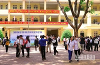 Các em học sinh tại Kon Tum tham gia kỳ thi tuyển sinh lớp 10 năm học 2023-2024.