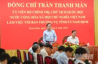 Chủ tịch Quốc hội Trần Thanh Mẫn phát biểu chỉ đạo tại buổi làm việc.