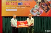 Hội Nạn nhân chất độc da cam/dioxin tỉnh Thái Bình ủng hộ Quỹ Nạn nhân chất độc da cam/dioxin Việt Nam.