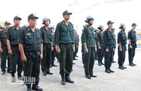 Đại đội Cảnh sát cơ động đóng trên địa bàn thành phố Phú Quốc.