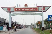 Huyện Giồng Riềng, tỉnh Kiên Giang. (Ảnh: Cổng thông tin điện tử tỉnh Kiên Giang)