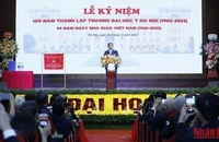 Thủ tướng Phạm Minh Chính phát biểu chúc mừng Trường Đại học Y Hà Nội. 