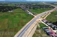 Cao tốc Quốc lộ 45-Nghi Sơn dài 43,28km, đi qua địa phận huyện Nông Cống và thị xã Nghi Sơn, tỉnh Thanh Hóa. (Ảnh: Huy Hùng/TTXVN) 