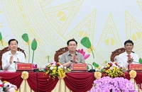 Chủ tịch Quốc hội Vương Đình Huệ dự Hội nghị công bố quy hoạch tỉnh Sóc Trăng. (Ảnh Duy Linh)