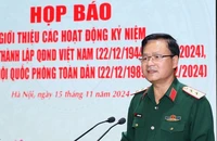 Trung tướng Nguyễn Văn Đức, Cục trưởng Cục Tuyên huấn phát biểu tại buổi Họp báo.