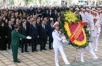 Đoàn Ban Chấp hành Trung ương Đảng viếng Tổng Bí thư Nguyễn Phú Trọng. 