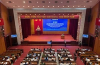Quang cảnh Hội nghị sơ kết 3 năm thực hiện Nghị quyết số 05-NQ/TU và công bố kết quả Chỉ số xếp hạng của các cơ quan, đơn vị, địa phương năm 2023 của Quảng Ninh.