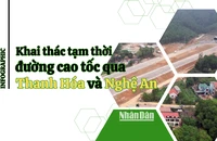 Khai thác tạm thời đường cao tốc qua Thanh Hóa và Nghệ An
