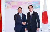 Thủ tướng Phạm Minh Chính hội đàm cùng Thủ tướng Kishida Fumio. (Ảnh: DƯƠNG GIANG)