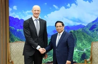 Thủ tướng Phạm Minh Chính tiếp ông Roland Busch, Chủ tịch kiêm Tổng giám đốc Tập đoàn Siemens AG. (Ảnh: TRẦN HẢI)