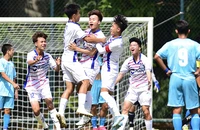 U19 Sông Lam Nghệ An giành tấm vé đầu tiên vào vòng bán kết. (Ảnh: VFF)