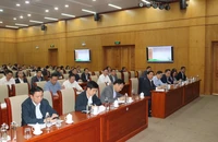 Các đại biểu dự Hội nghị tại điểm cầu Đảng ủy Khối các cơ quan Trung ương.