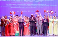 [Ảnh] Chủ tịch Quốc hội hai nước Việt Nam và Cuba dự chương trình biểu diễn nghệ thuật