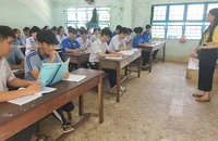 Giờ ôn thi tại Trường THPT Phan Chu Trinh (thành phố Phan Thiết, tỉnh Bình Thuận).