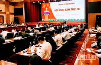 Quang cảnh Hội nghị lần thứ 18 Thành ủy Hải Phòng.