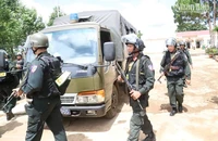 Lực lượng Công an tổ chức truy bắt các đối tượng sau khi xảy ra khủng bố vào trụ sở Ủy ban nhân dân 2 xã Ea Tiêu và Ea Ktur, huyện Cư Kuin ngày 11/6/2023.