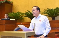 Phó Bí thư Thành ủy, Chủ tịch Hội đồng nhân dân TP Hà Nội Nguyễn Ngọc Tuấn phát biểu tại Hội nghị.