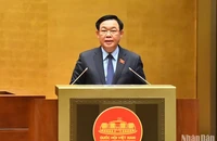 Chủ tịch Quốc hội Vương Đình Huệ phát biểu bế mạc phiên chất vấn và trả lời chất vấn tại Kỳ họp thứ 5, Quốc hội khóa XV. (Ảnh: ĐĂNG KHOA)
