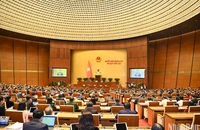 Quang cảnh phiên khai mạc Kỳ họp thứ 6, Quốc hội khóa XV, sáng 23/10. (Ảnh: DUY LINH)
