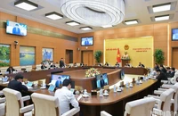 Quang cảnh phiên họp chiều 22/2. (Ảnh: DUY LINH)