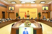 Quang cảnh phiên họp chiều 10/3. (Ảnh: DUY LINH)